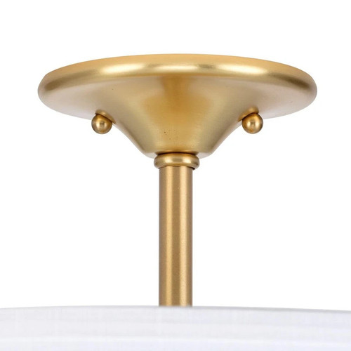 Progress Lighting Inspire 18" 3-Light Satin Brass Semi-Flush Mount Ceiling Light - Picture 4 of 6