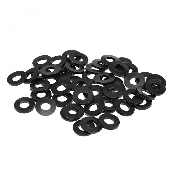 50 StüCk Gummi Unterlegscheiben Flache Unterlegscheiben Schwarz 20Mm Ad 10Mm Id-image