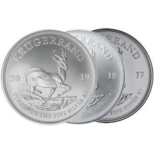 1 oz South African Silver Krugerrand Coin (Random Year) 76.68 per troy oz