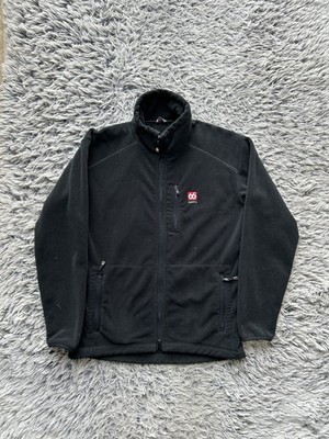 66 North Jacket Mens Medium Black Fleece Full Zip Polartec