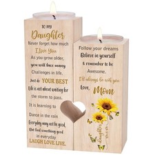 Daughter Gifts from Mom - to My Daughter Candle Holders, Birthday Daughter 3 