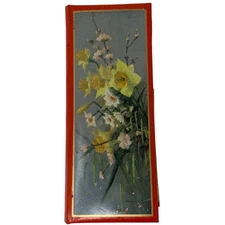 Vintage Stylecraft Stationery Book Notes Purse Pad Flowers Daffodil Made in USA