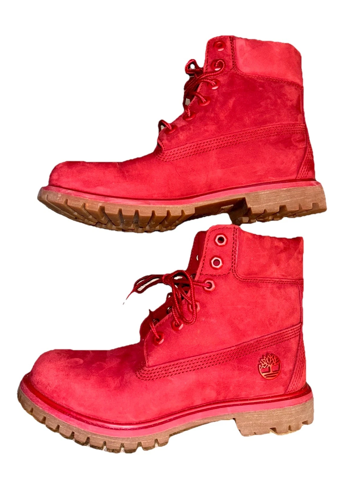 Timberland 50th Anniversary A64MNDV8 Stivali da lavoro in pelle rossa da donna taglia 8