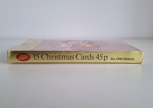 15 x Vintage Christmas Cards 1970s 80s New In Pack Cute Mice Boots The Chemist - Picture 3 of 5
