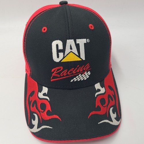 Ryan Newman Hat Adjustable CAT Racing Black Red NASCAR #31 Flames Casual Men