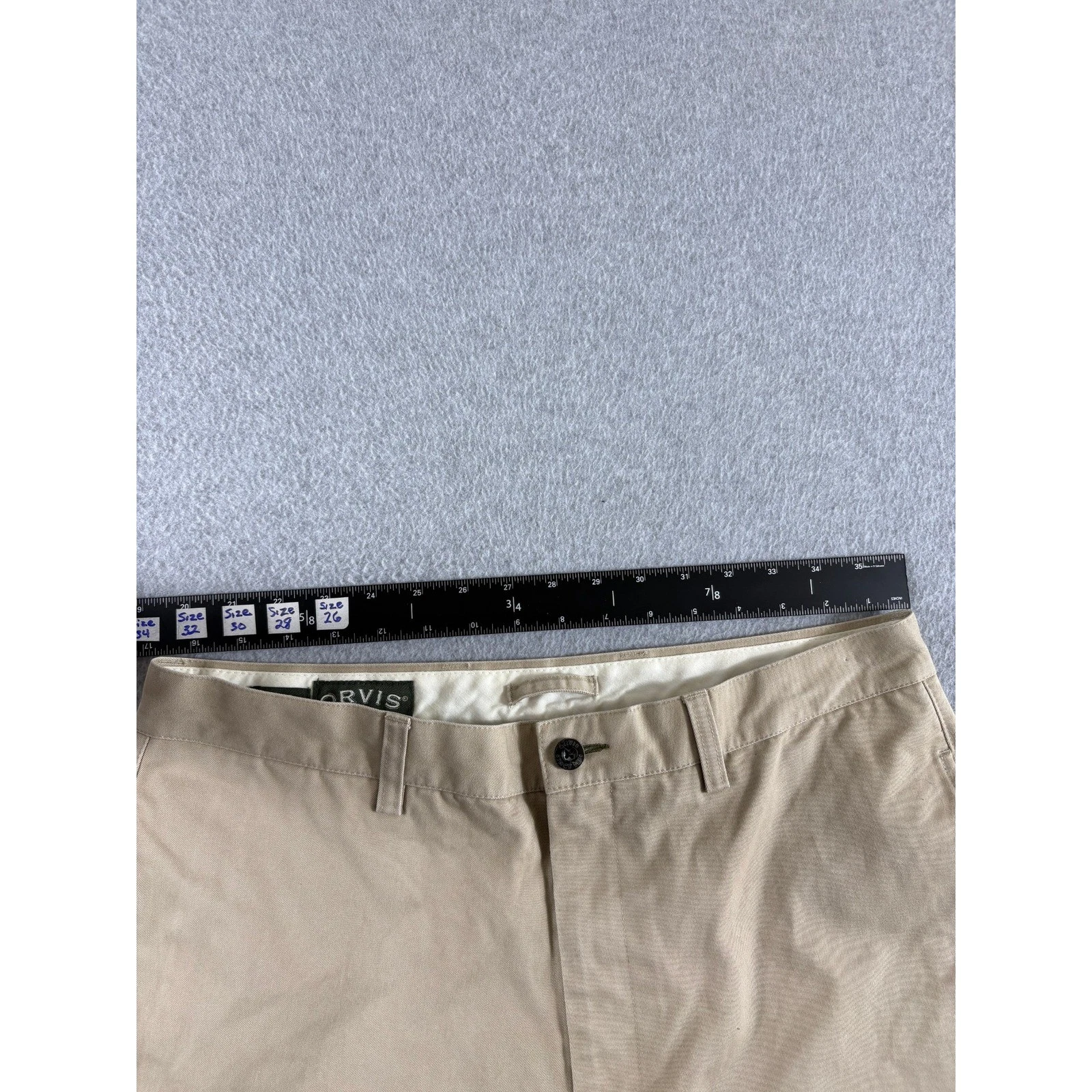 Orvis Chino Pants Mens 34 Tan Khaki Straight Midrise Durable Heritage Workwear image 5