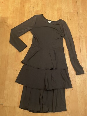 LULAROE Georgia Gray Tiered Dress Size L Women Long Sleeve Casual E25 | eBay LULAROE Georgia Gray Tiered Dress Size L Women Long Sleeve Casual E25 | eBay