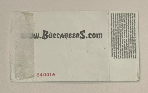 12/9/01 Tampa Bay Buccaneers Detroit Lions Football Ticket Mike Alstott TD #48 - Picture 2 of 2