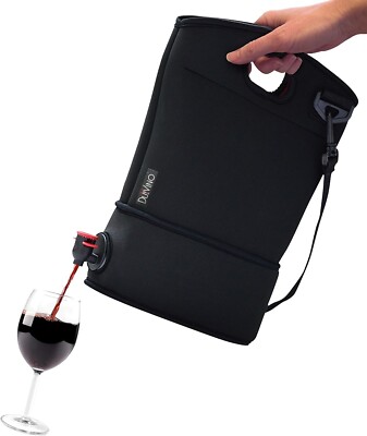 Duvino Wine Purse with Spout for Boxed Wine bladders Bundle w/ 8 Disposable Bags