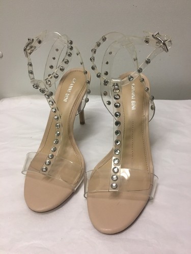 Clear Rhinstone Gianini Bini Heels 