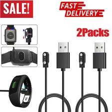 2Pin Magnetic Charger Charging Cable USB Charger Cord For Smart Watch Universal