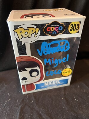 Anthony Gonzalez Signed Vaulted 'Miguel Coco' Funko Pop #303 CHASE PSA/DNA