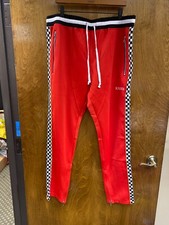 Men NWT "Karter Collection" red checkered on sides. Sweatpants Size 3X