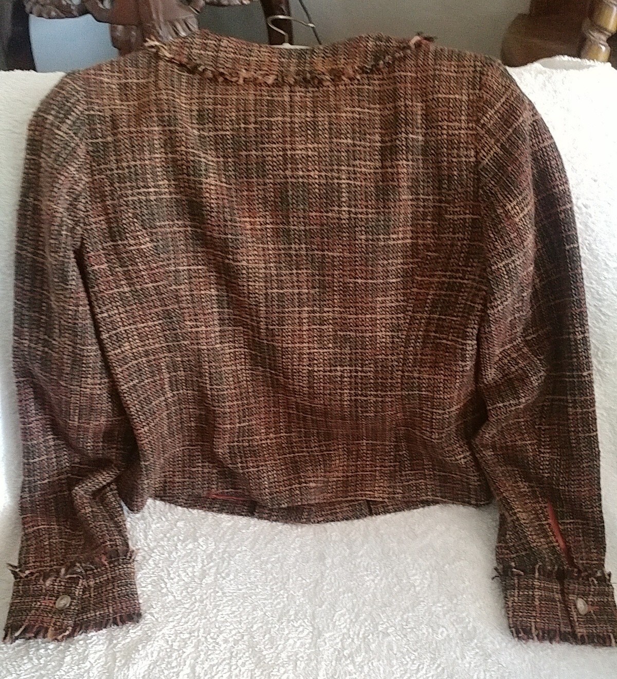 Sundance Multi Colored Tweed Button Cuff Jacket S… - image 8