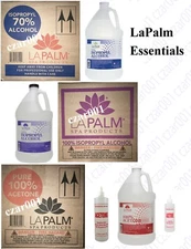 LAPALM PROFESSIONAL ESSENTIALS: 100% PURE ACETONE, 100% ALCOHOL, 70% ALCOHOL