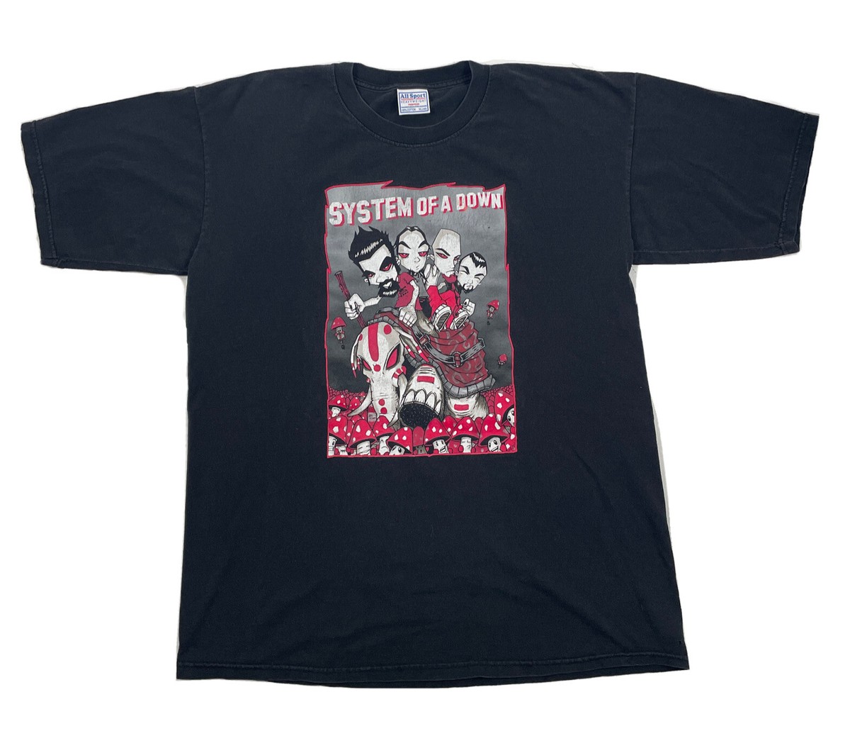 🔥VTG System of a Down Toxicity Concert Tour Band T Shirt Sun Fade 2002 XL🔥