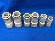 SMC S'PORE PUSH TO CONNECT FITTINGS MISC LOT OF 6 - SEE DESCRIPTION FOR DETAILS
