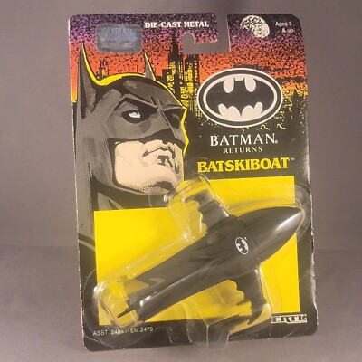 VINTAGE NIP SEALED Ertl 1991 Batman Returns Batskiboat Die-Cast Metal