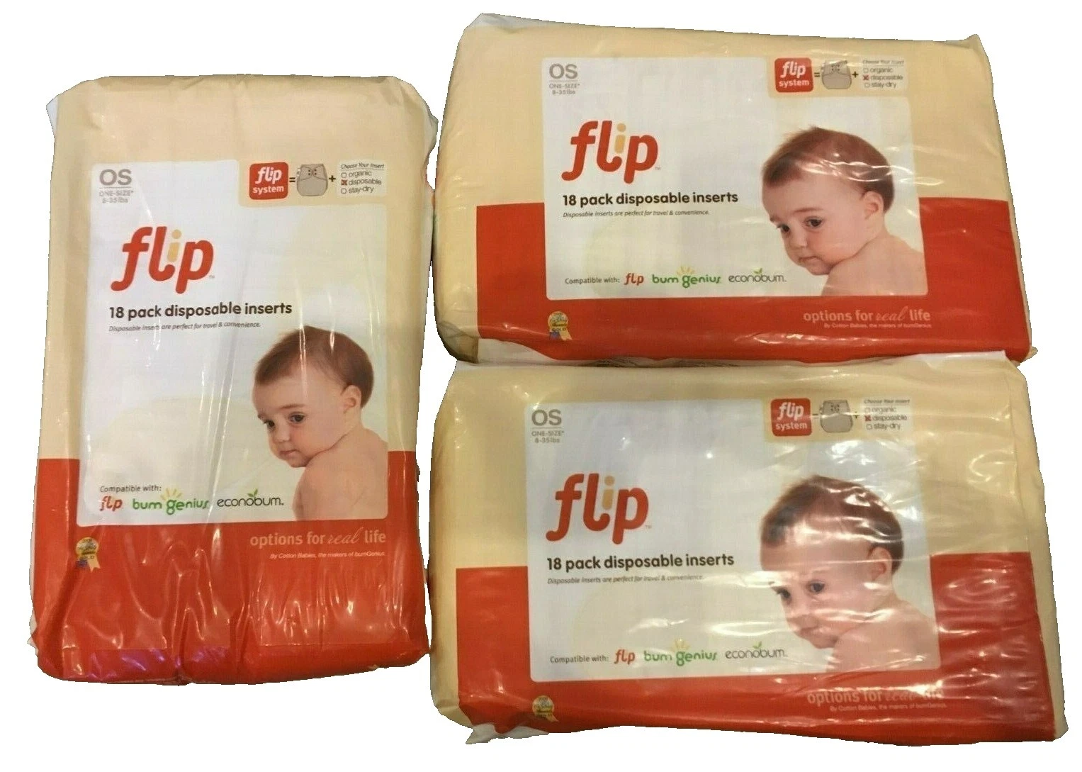 Flip One size fits most-Recién Nacido Bebé tela Pañal Insertos