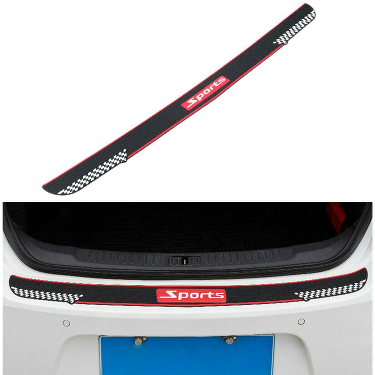 Red Car SUV Rubber Rear Bumper Protector Trim Strip Trunk Sill Guard Scratch Pad