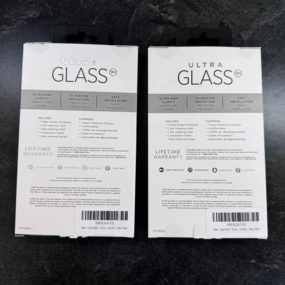 Case-Mate iPhone 11 Pro Screen Protector 2 Pack Ultra Glass Tempered Glass - Image 2 of 4