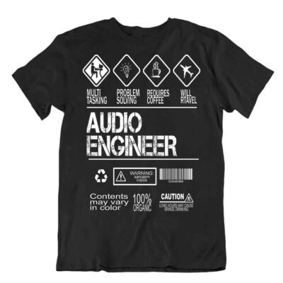 Audio Engineer Tshirt Geek T-Shirt Retro Shirt Unisex Cool Gift