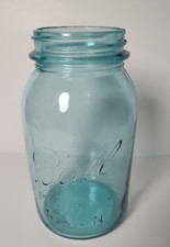 Vintage Ball Quart #6 Aqua Blue Mason Jar no Lid
