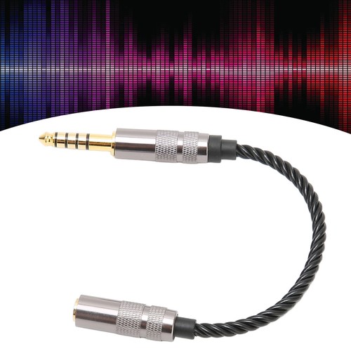 Câble adaptateur casque plaqué or 4,4 mm équilibré mâle vers 3,5 mm stéréo femelle