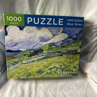 Galison Puzzle Vincent Van Gogh Blue Skies 1000 PC Includes Poster Complete EUC