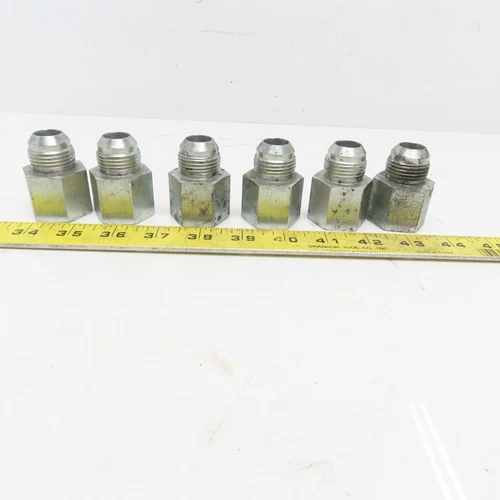 Eaton 2022-12-12S Steel Hydraulic Connector 3/4"Male 37° JIC & 3/4" FPT Lot/6