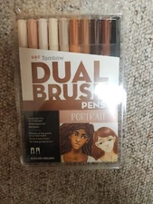 Tombow Dual Brush Pens Art Markers Brush and Fine Tip, Portrait