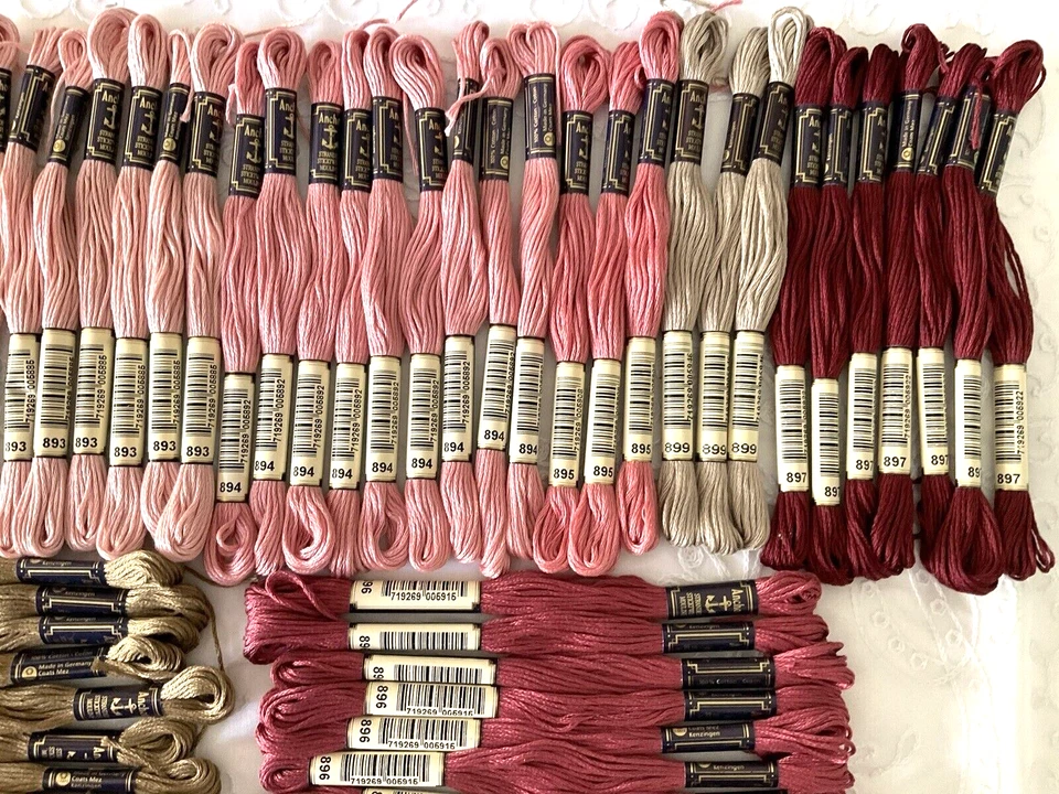 Anchor Stranded Sticktwist Mouline Cotton Floss Lot of 58 Asst Colors Series 890 - Image 4 of 4