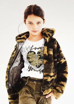ELSY Girl Camouflage Faux Fur Jacke FEDERIN* Gr.140-164 NEU%%%