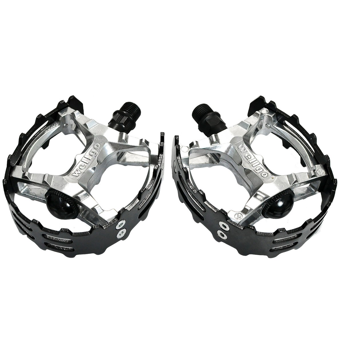 Wellgo Old School BMX XC-II Bear Trap Pedals – 9/16" – Alloy – 8 Colors Available-1194393