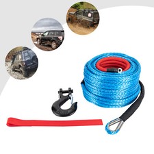 Blue 38x100 Synthetic Winch Rope W Hook Winch Cable Wprotective Sleeve New Blue 38x100 Synthetic Winch Rope W Hook Winch Cable Wprotective Sleeve New