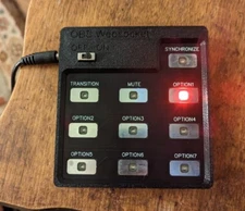 OBS Scene Switcher Board, 7 Scene options, WiFi ESP32 with 3D printed base