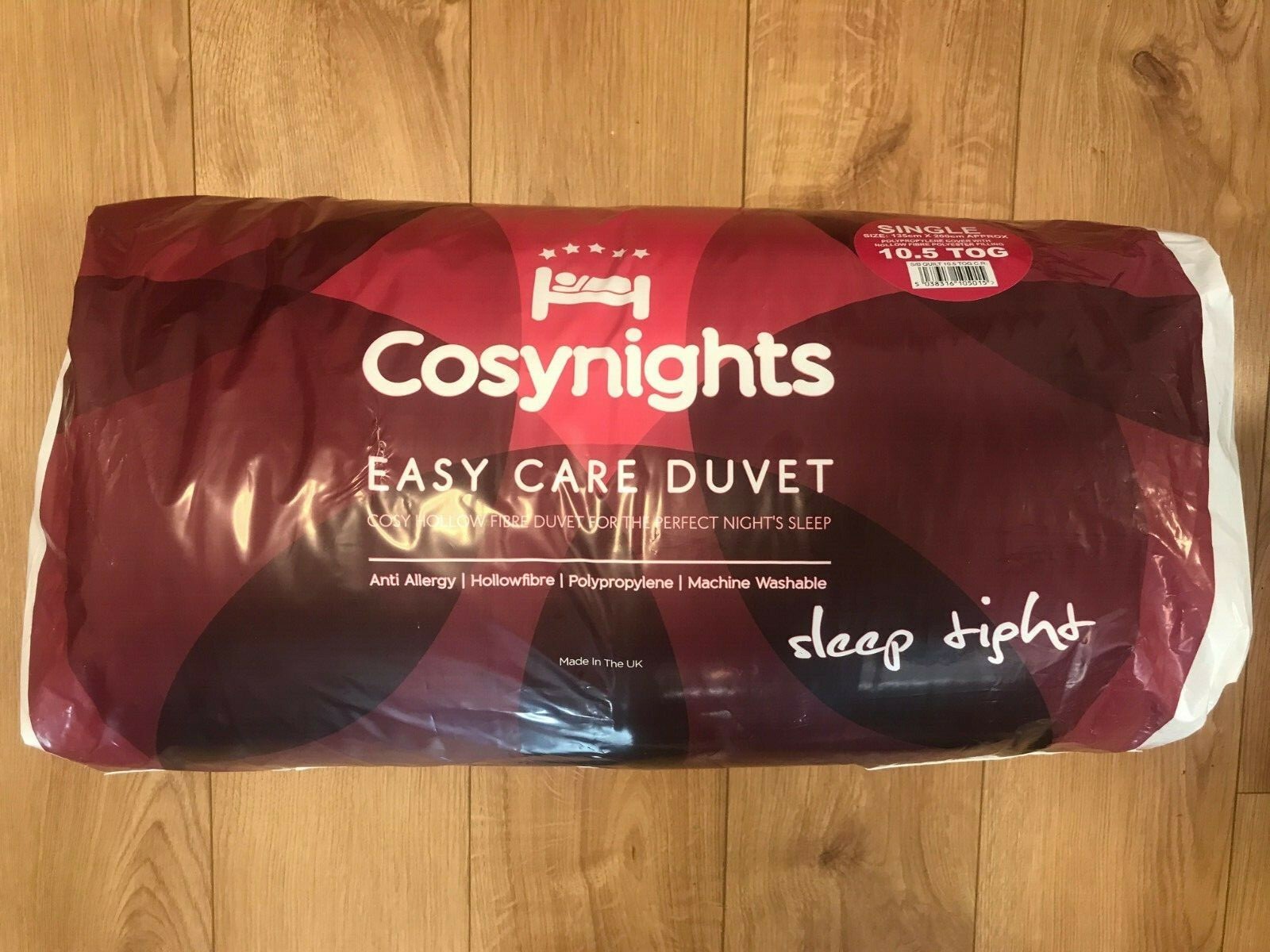 Cosynights Easy Care Single Size 135 x 200cm 10.5 Tog Duvet