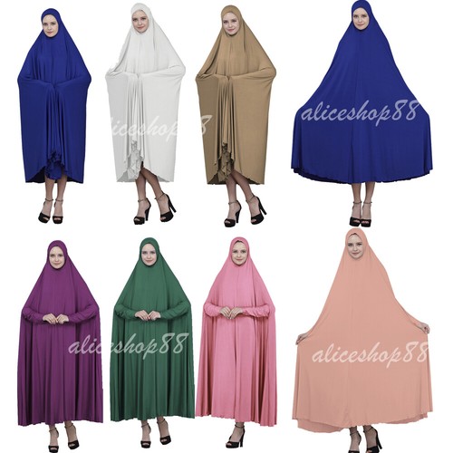 Vestito da donna musulmani Preghiera Hijab Abaya Overhead araba islamica  Khimar Maxi Vestiti | eBay