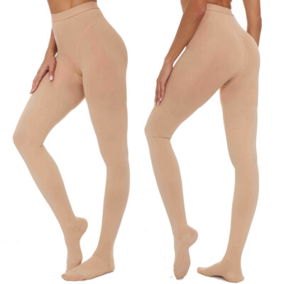 Medical Pantyhose Support Close Toe Opaque Compression Stockings 30-40mmHg Hose