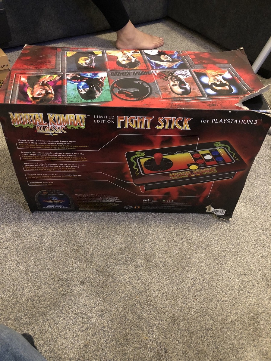 Used MORTAL KOMBAT Limited Edition Arcade Fight Stick PS3,OPEN BOX