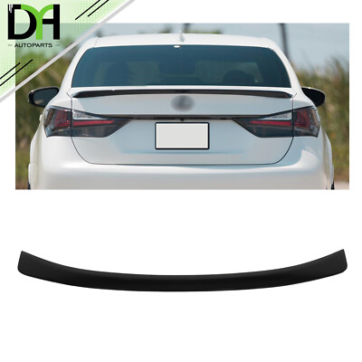 Fits 2012-2020 Lexus GS-Series Sedan Glossy Black ABS Plastic Rear Spoiler Lip