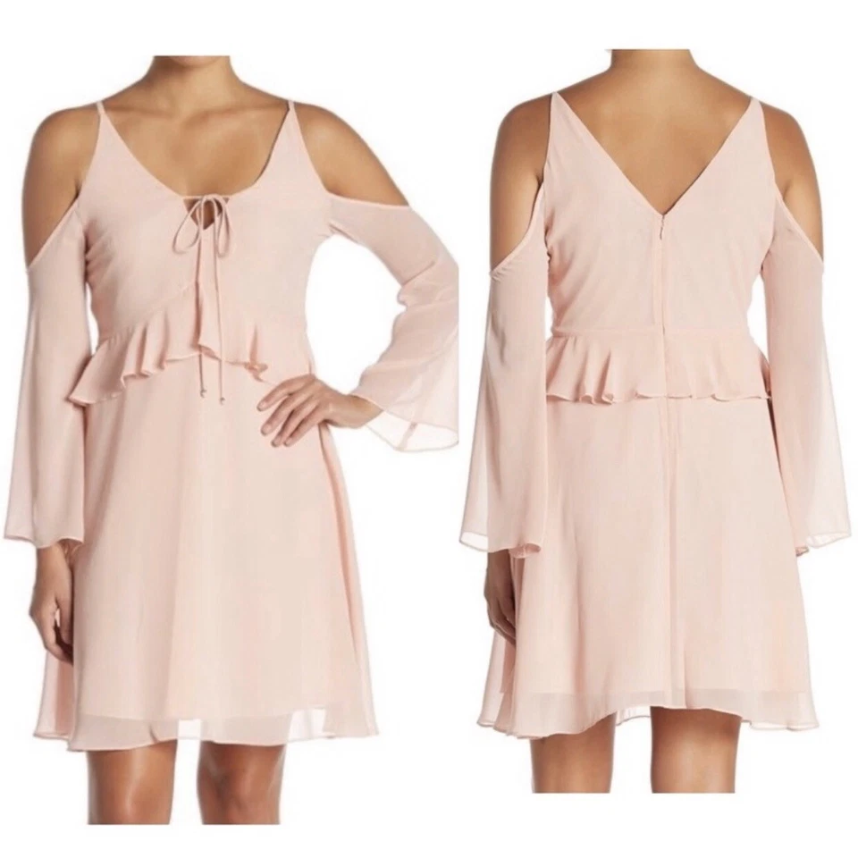 Sam Edelman холодное плечо розовое платье, размер 2 фея октябрь продажи - Изображение 2 из 4