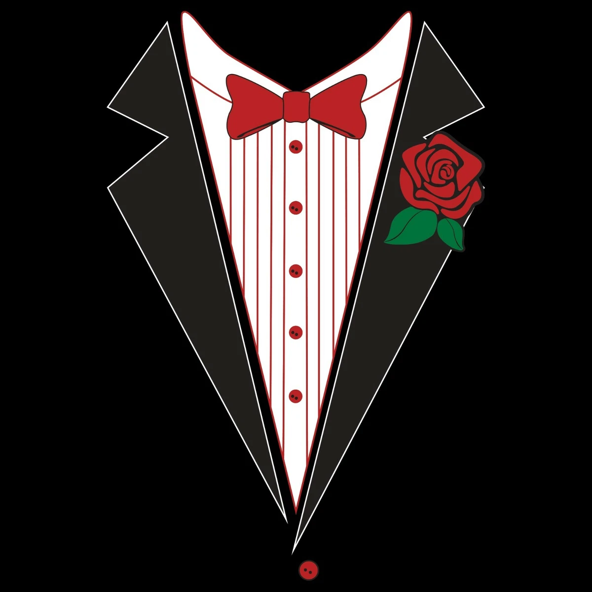 Tuxedo with Rose - Classy Formal Funny Party Bowtie T Shirt | eBay