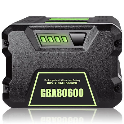3Ah / 7.0Ah Lithium-ion Battery For Greenworks PRO 80V GBA80250 GBA80600 2601302