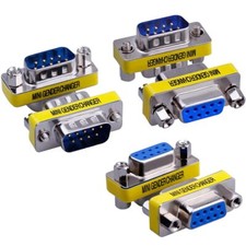 6-Pack 9Pin RS232 Serial DB9 Male to Male Female to Female Gender Changer