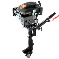 HANGKAI 6HP 4 Stroke Heavy Duty Outboard Motor Boat Engine -- Air Cooling System