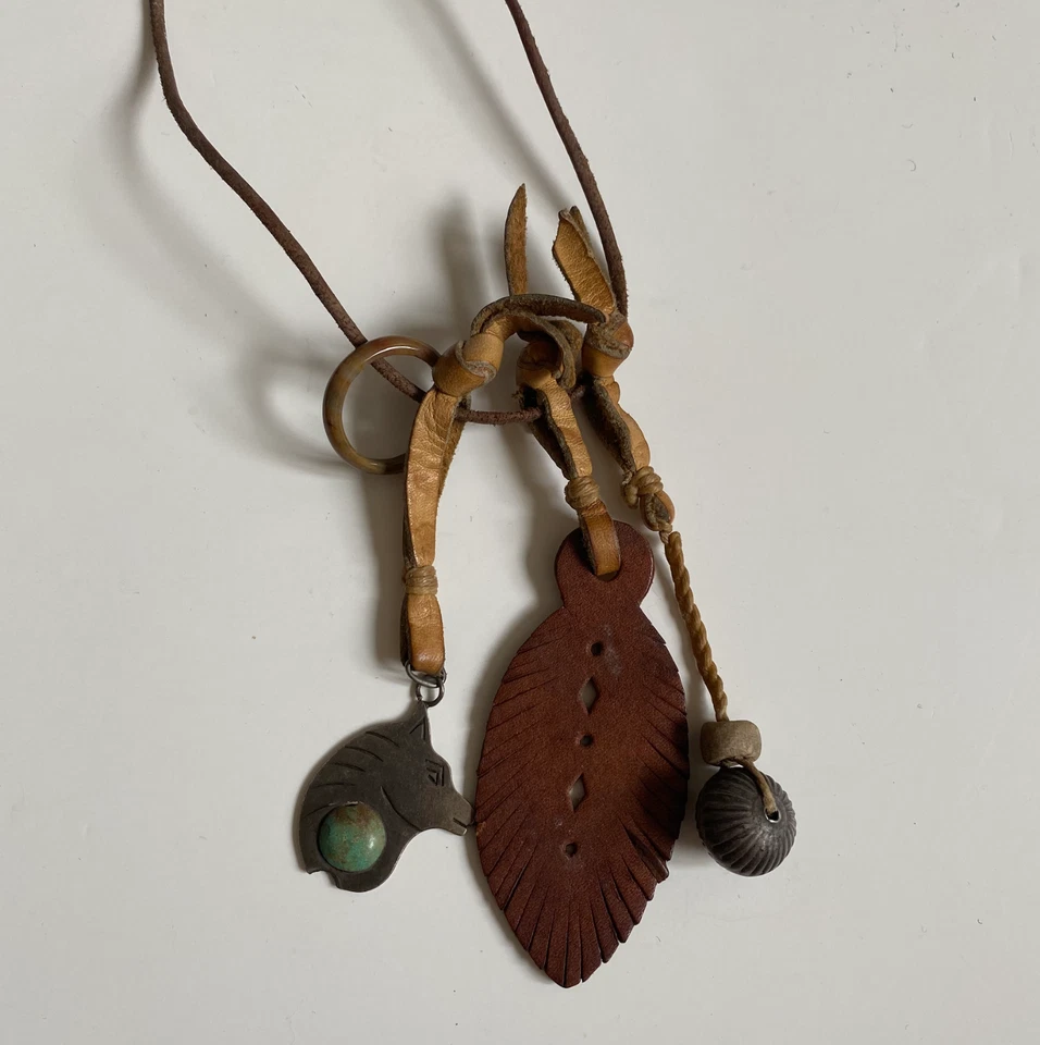 Original RTH Shop LA Leather Charm Necklace 15" Length - Изображение 2 из 3