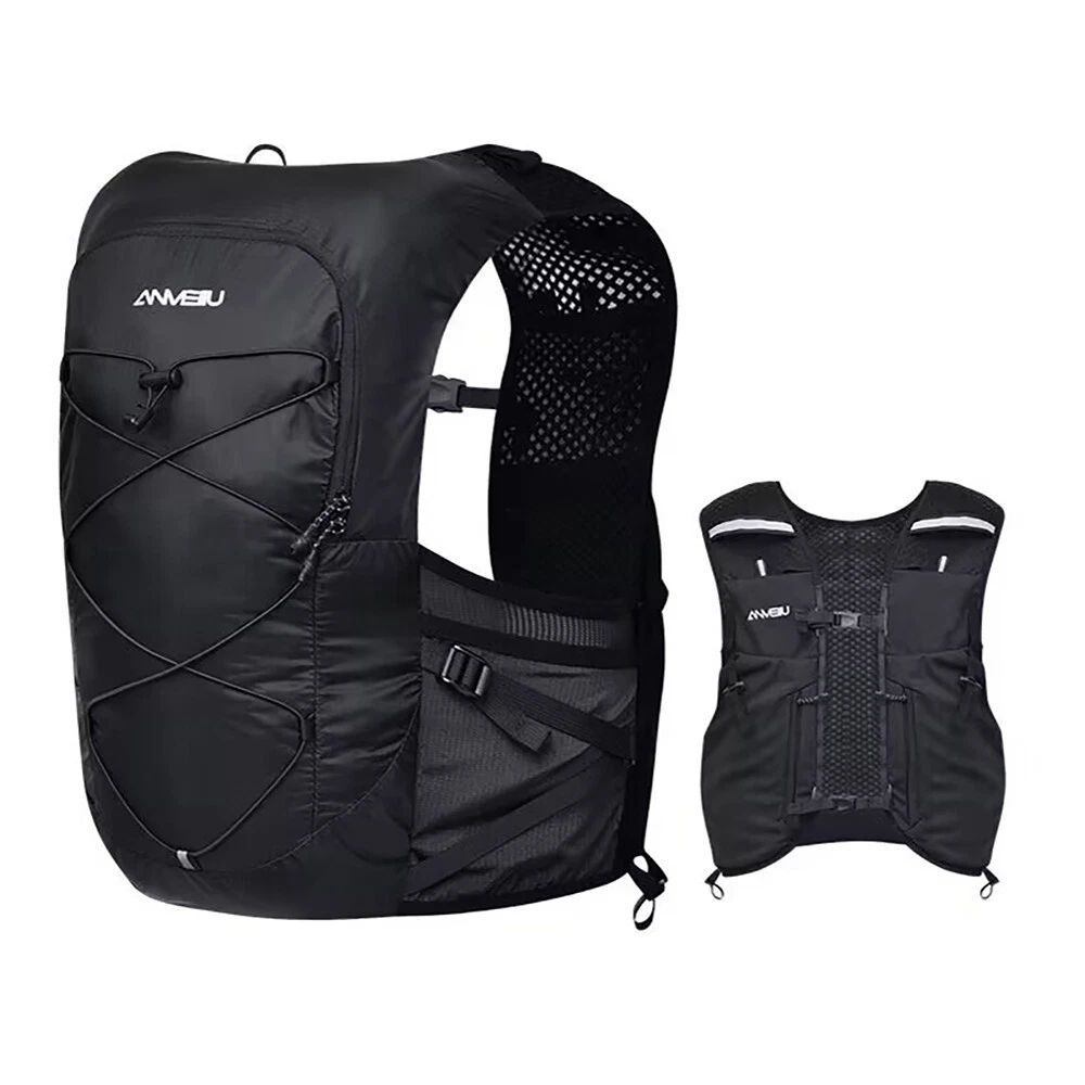 5L Running Hydration Vest Pack Lightweight Hiking Triathlon Running Black L - Picture 1 of 7