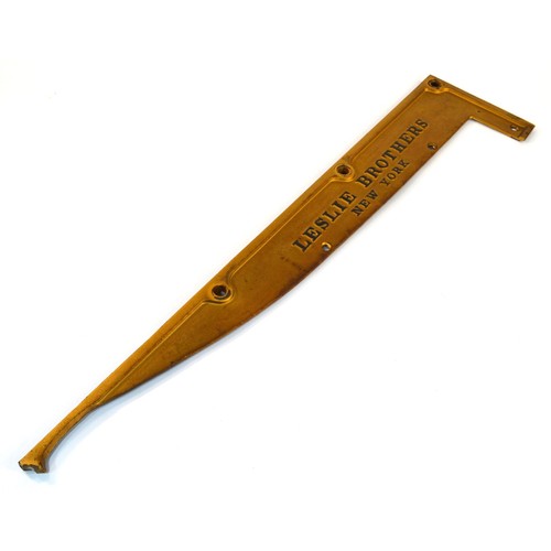 Antiguo "LESLIE BROTHERS" (Pianos Stieff) 35" HIERRO FUNDIDO MINORISTA BRIDA SIGNO ¡Raro! - Imagen 4 de 12