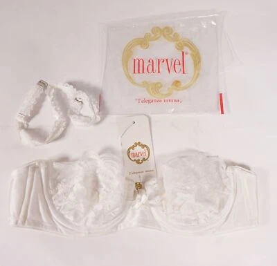 True Vintage Marvel Italie Dos Nu Sexy Femmes Bh Blanc Taille 40' Origine - Photo 1/4